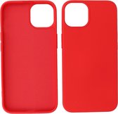iPhone 13 Hoesje - 2.0mm Dikke Fashion Telefoonhoesje Backcover - Siliconen Hoesje - Rood