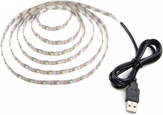 Ruban LED USB - BLANC CHAUD - 1 mètre - 60L/m | bol