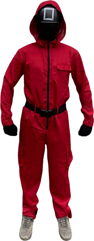 Voorbeeld Dezelfde emmer Squid Game Kostuum - Rode Jumpsuit - Halloween costuum - Cosplay - Met  masker en... | bol.com