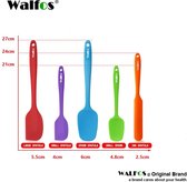 Walfos Siliconen Spatelset Multi Color - Pannenlikkers - 5-delig - Stalen kern - Hittebestendig
