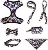 Elfiepack Daisy set maat l - hondenriem harnas bandana hond accessoires