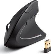 ErgoSupply SR150 Ergonomische Draadloze Muis - Extra Stille Computermuis - Draadloos met USB ontvanger - Voor Laptop of Computer - Wireless Mouse - Rechtshandig en Ergonomisch - Zw