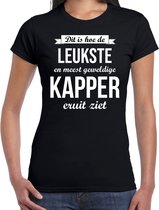 Dit is hoe de leukste en meest geweldige kapper eruit ziet cadeau t-shirt - zwart voor dames - beroepen shirt XL