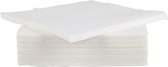 80x serviettes de table de qualité de luxe blanches 38 x 38 cm - Fournitures de fête à Thema décoration de table serviettes jetables