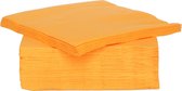 80x serviettes de qualité de luxe orange 38 x 38 cm - Fournitures de fête à Thema décoration de table serviettes jetables