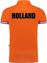 Luxe grote maten Holland supporter poloshirt - 200 grams katoen - heren - oranje - Nederland fan / EK / WK polo shirt / kleding 4XL