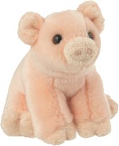 Pluche kleine Varken knuffel van 13 cm - Dieren speelgoed knuffels cadeau - Knuffeldieren