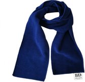 Navy blauwe fleece sjaal kind/ kinderen - Mooie warme kindersjaal donkerblauw/ blauw voor jongens en meisjes