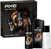 Axe Dark Temptation Geschenkset - Bodyspray Deodorant 150Ml - Douchegel 250Ml - Aftershave 100Ml