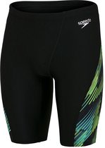 Speedo - Allover V-Cut Jammer Zwart - Geel - Groen
