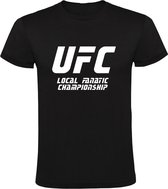 UFC - Local Fanatic Championship | Kinder T-shirt 128 | Zwart | Lokaal Fanatiek Kampioen | Kampioenschap | Competitie| Wedstrijd | Sport