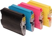 ABC huismerk Set 4x inkt cartridge geschikt voor Brother LC970 LC1000 DCP130C DCP330C DCP330CN DCP350C DCP350CJ DCP350 DCP353C DCP357C DCP520 DCP525C