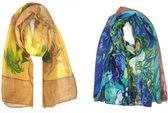 HH Kunst - Sjaal Dames - Vincent van Gogh sjaals - Dunne sjaals - 2 stuks