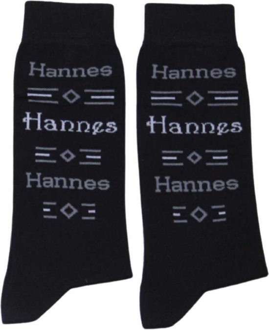Chaussettes avec nom - Hannes - Nom tissé dans la chaussette - Taille 41-46