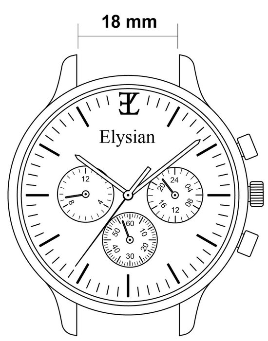 Elysian Horlogebandje - Grijs Leer - Rosé Gouden Gesp - 18mm - Quick Release - Verstelbaar - Elysian