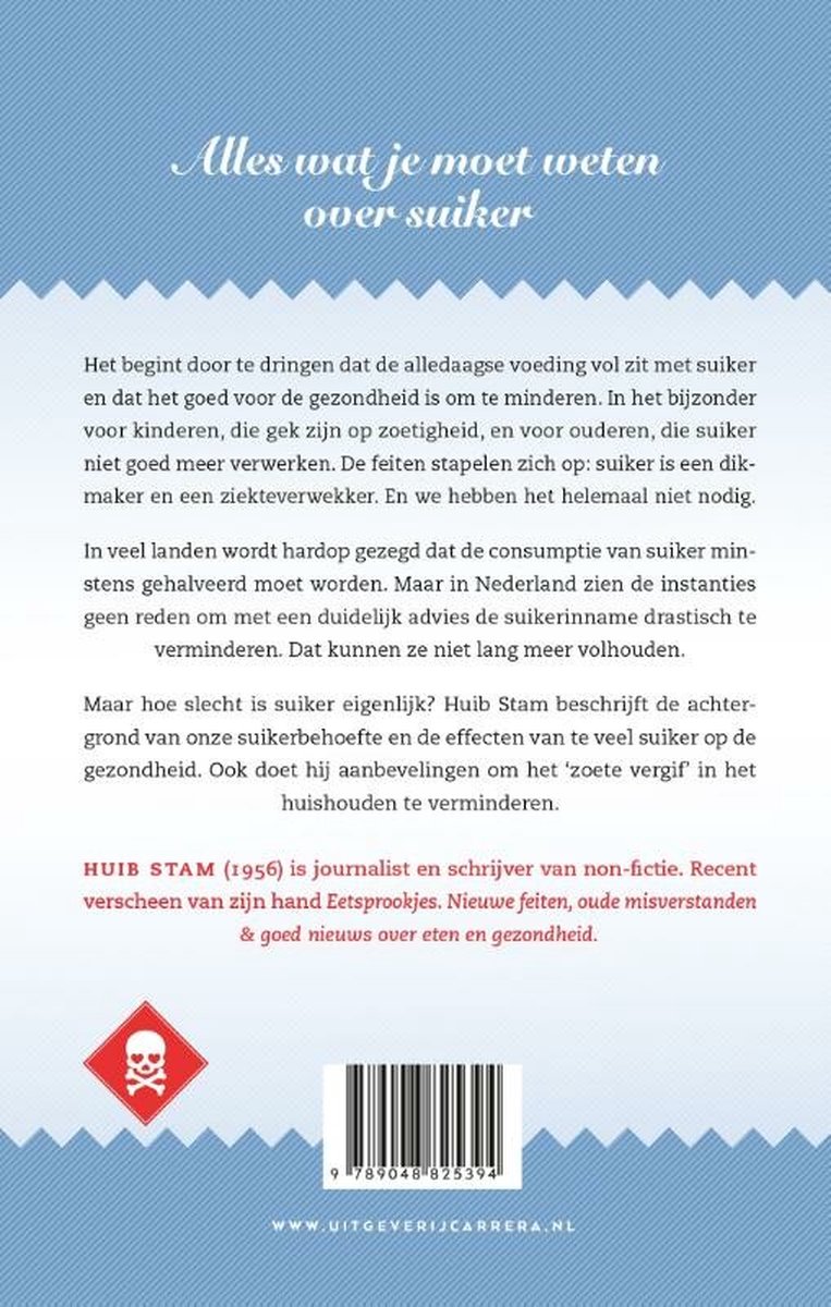 Suiker, het zoete vergif - back cover