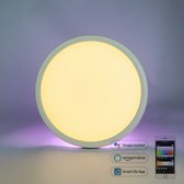 Smart LED Downlight - Opbouw - WiFi - Duo light - Applicatie en Stembediening - RGB+CCT - 35W - Plafond lamp - Boven en Onder Verlicht