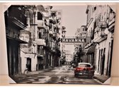 canvas schilderij route 66 Havanna 62x47 cm