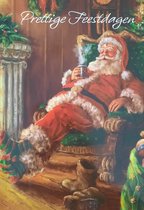 10 gevouwen Kerstkaarten met enveloppen 5x Kerstbeer en 5x Kerstman - feestdagen kaarten
