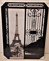 canvas schilderij Eiffeltoren 62x47 cm