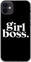 Geschikt voor iPhone 12 mini hoesje - Quotes - Spreuken - Girl boss - Siliconen Telefoonhoesje