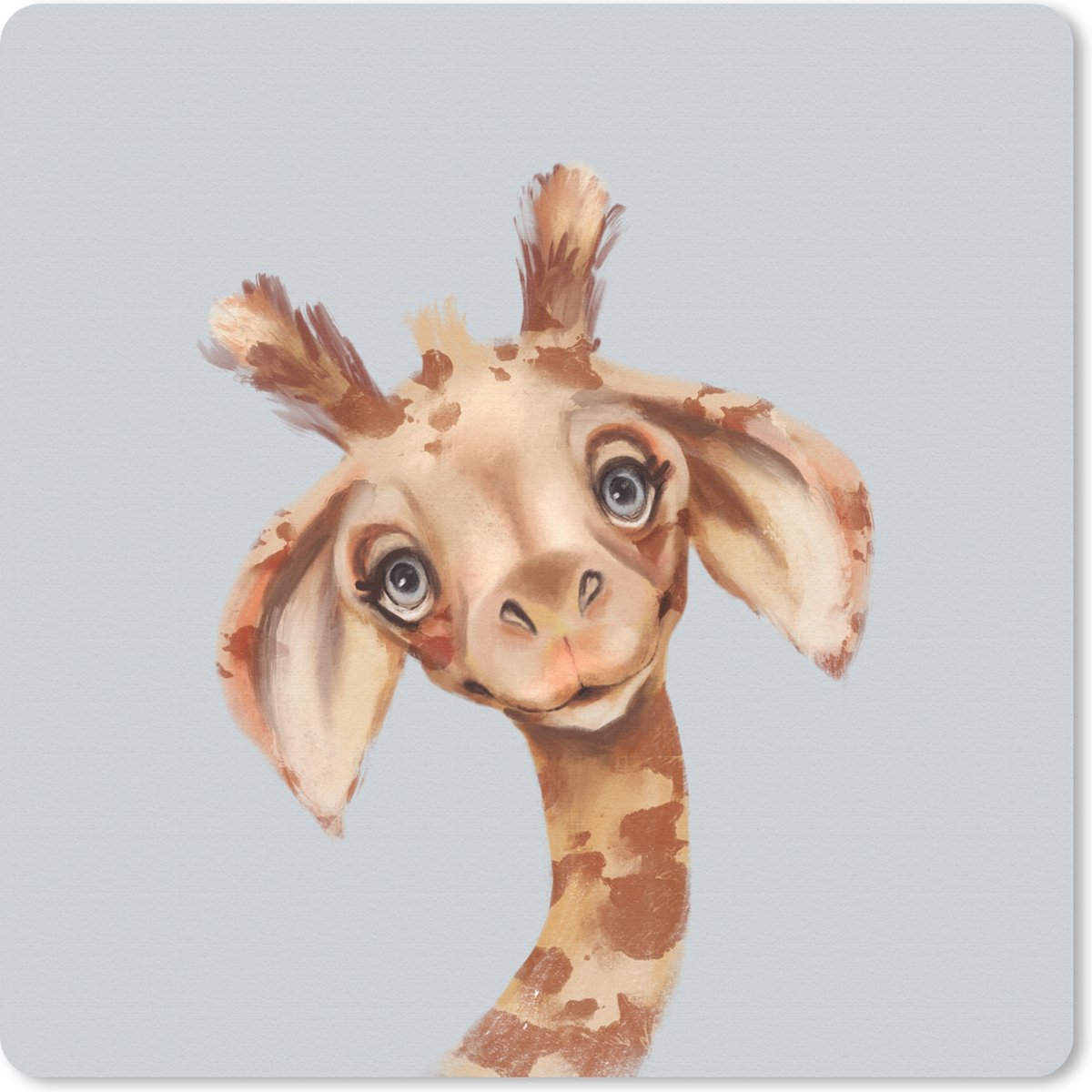 Muismat 30x30 cm - Mousepad Giraf - Jungle - Dier - Muismatten