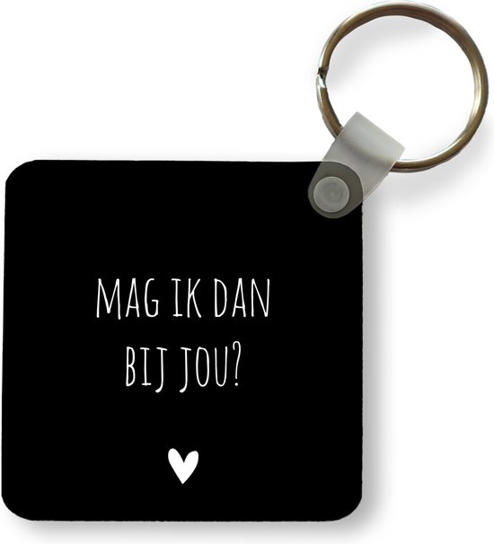 Muurstickers - Sticker Folie - Quotes - Mag Ik Dan Bij Jou - Claudia De Breij Spreuken 80x80 Cm Plakfolie Muurstickers Kinderkamer Zelfklevend Behang