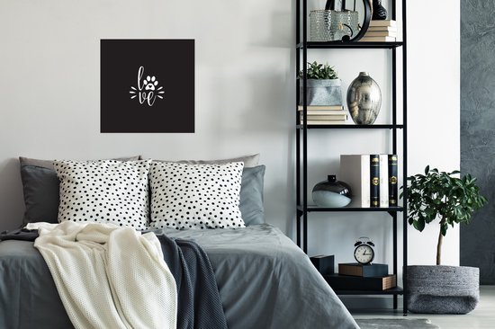 Poster 50x50 cm - Quotes - Love - Honden - Spreuken - Posters - Kamer decoratie - Wanddecoratie woonkamer - Muurdecoratie slaapkamer