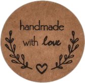 Sluitstickers-"Handmade With Love"-3 x 500 stuks op Rol
