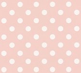 Kinderbehang Profhome 369343-GU vliesbehang glad met kinder patroon mat roze wit 5,33 m2
