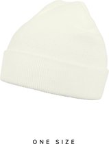 Witte (creme) muts/beanie dames - Ideale muts voor de winter - One size fits all