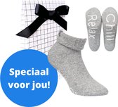 Boru wool socks - huissokken - grijs in cadeauverpakking - 35/38