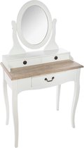 Atmosphera - Kaptafel - 3 lades - spiegel - hout - wit - 74 x 135 cm