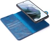 Samsung Galaxy S21 FE Case 2-en-1 Book Case et Back Cover Blauw
