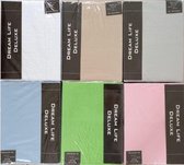 Dream Life deluxe - Jersey Hoeslaken 100% katoen Wit - 90/100 x 190/200 cm + 30 cm - Hoeken voorzien van elastiek en geschikt voor matrassen tot 30cm dik