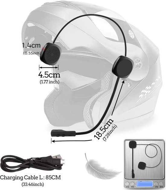 Premium Motorhelm Headset Met Microfoon - Bluetooth - Koptelefoon -  Koptelefoons -... | bol