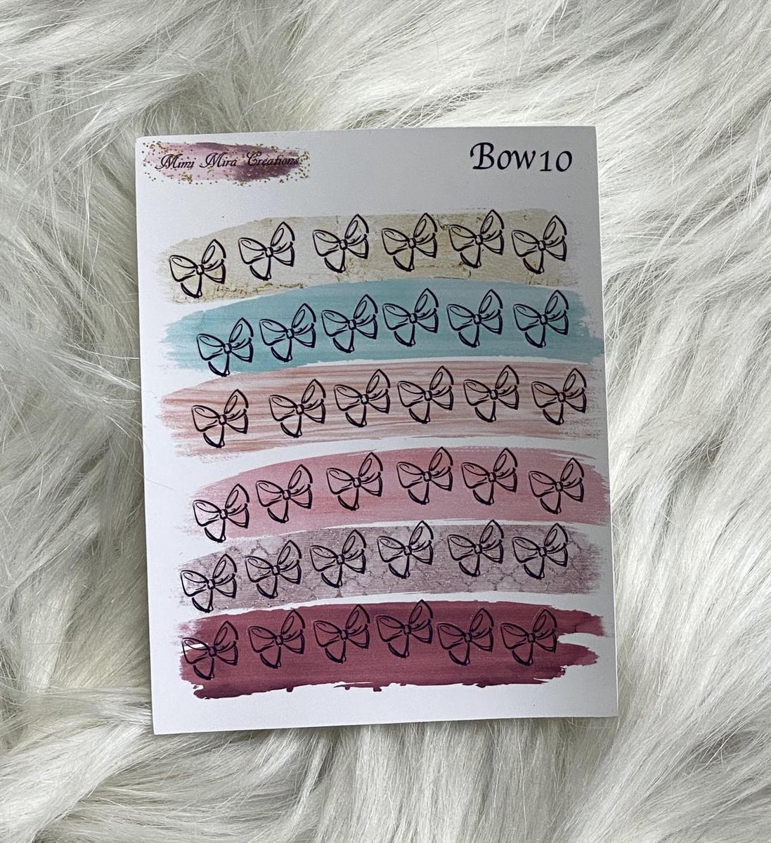 Mimi Mira Creations Functional Planner Stickers Bow 10