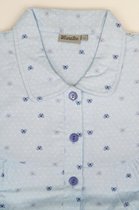 Dames nachthemd Flanel met knoopsluiting Blue - maat L