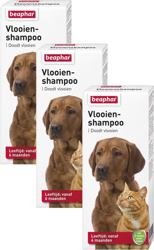 Beaphar Vlooienshampoo Knock-Down Hond - Anti vlooienmiddel - 3 x ml | bol.com