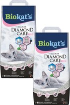Biokat's Diamond Care Fresh Aloe Vera Fragrance - Litière pour chat - 2 x 8 l