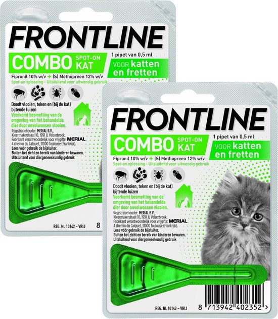 Frontline Combo Spot On Kitten - Anti vlooien en tekenmiddel - 2 x 1 | bol.com