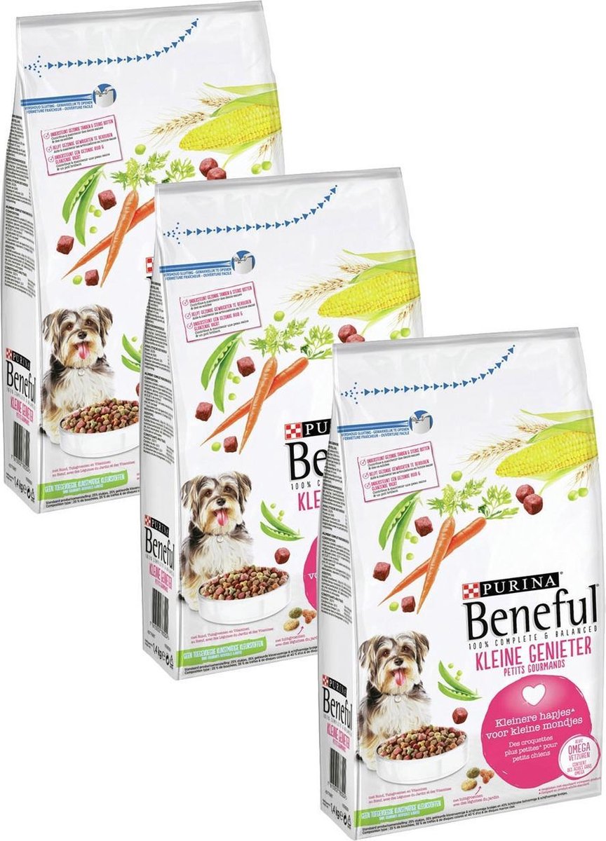 Beneful Beneful Kleine Genieter - Rund&Groente - Hondenvoer - 3 x 1.4 kg