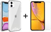 iPhone 11 hoesje Hardcase siliconen case transparant apple hoesjes back cover hoes Extra Stevig - 1x iPhone 11 Screenprotector