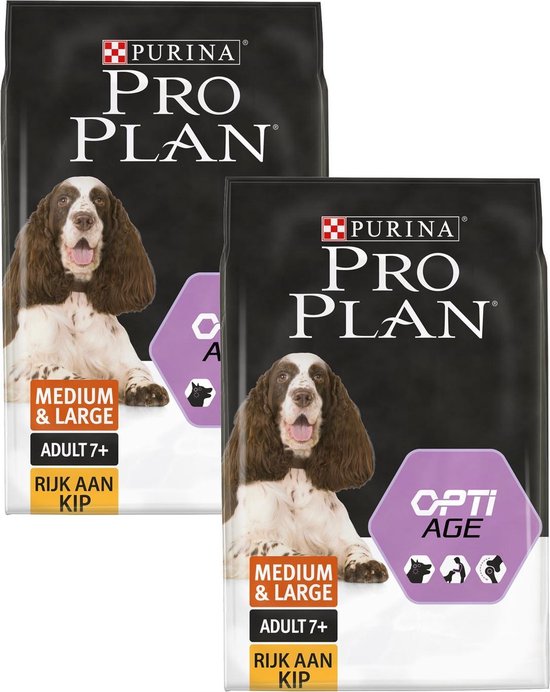 Pro Plan Dog Adult Senior Medium Large - Kip - Hondenvoer - 2 x 3 kg