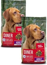 Pets Place Adult Diner Gevogelte&Vlees - Hondenvoer - 2 x 3 kg