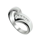 The Jewelry Collection Ring Zirkonia - Zilver