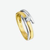 The Jewelry Collection Ring Zirkonia - Goud