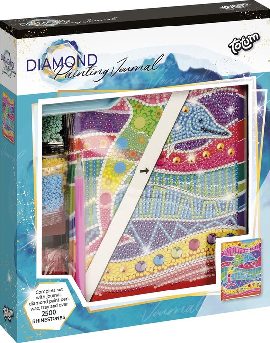 Totum Diamond Painting Journal Dolfijn; Knutselpakket voor kinderen