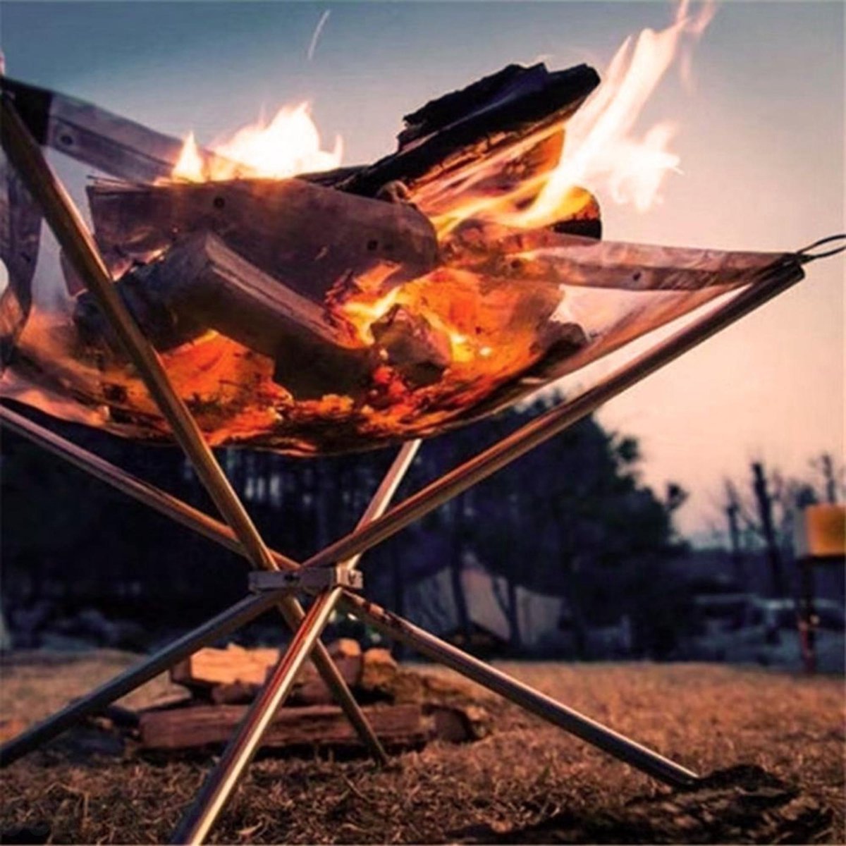 Grille De Camping Pliable TBvechi - Foyer Feu De Camp - Support Cuisine Extérieur - Neuve