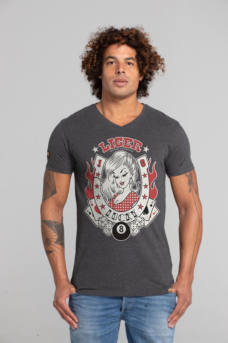 LIGER - Limited Edition van 360 stuks - Claudia Hek - Geluk - T-Shirt - Maat XXL